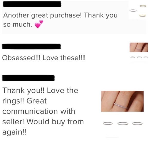 🍒3/$30 New Dainty Gold Pave Stacking Ring - Picture 6 of 6